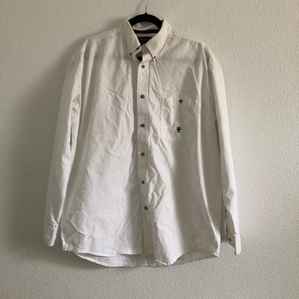 Twenty X white button down shirt